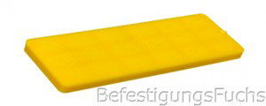 Gelber Verglasungsklotz mit 4 mm Dicke