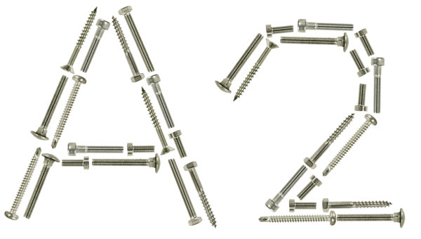 Schrauben-Set mit Muttern (DIN 934) und Unterlegscheiben (DIN 125) (DIN 933  Sechskantschrauben A2 - Edelstahl, M8x25) - 24 Teile