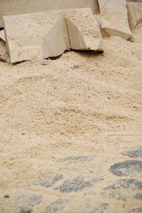 Holzstaub und Sägespäne