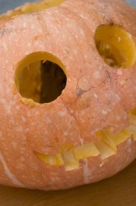 Unser fertiger Halloween Kürbis
