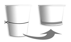Becher kürzen - Stabilität behalten