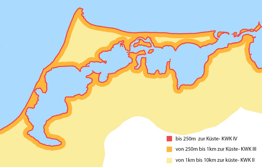 Landkarte Ostsee mit Korrosionsklassen