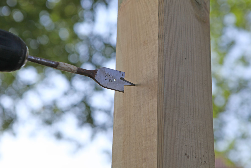 Pergola selber bauen - das Sonnensegel 8 fräsen