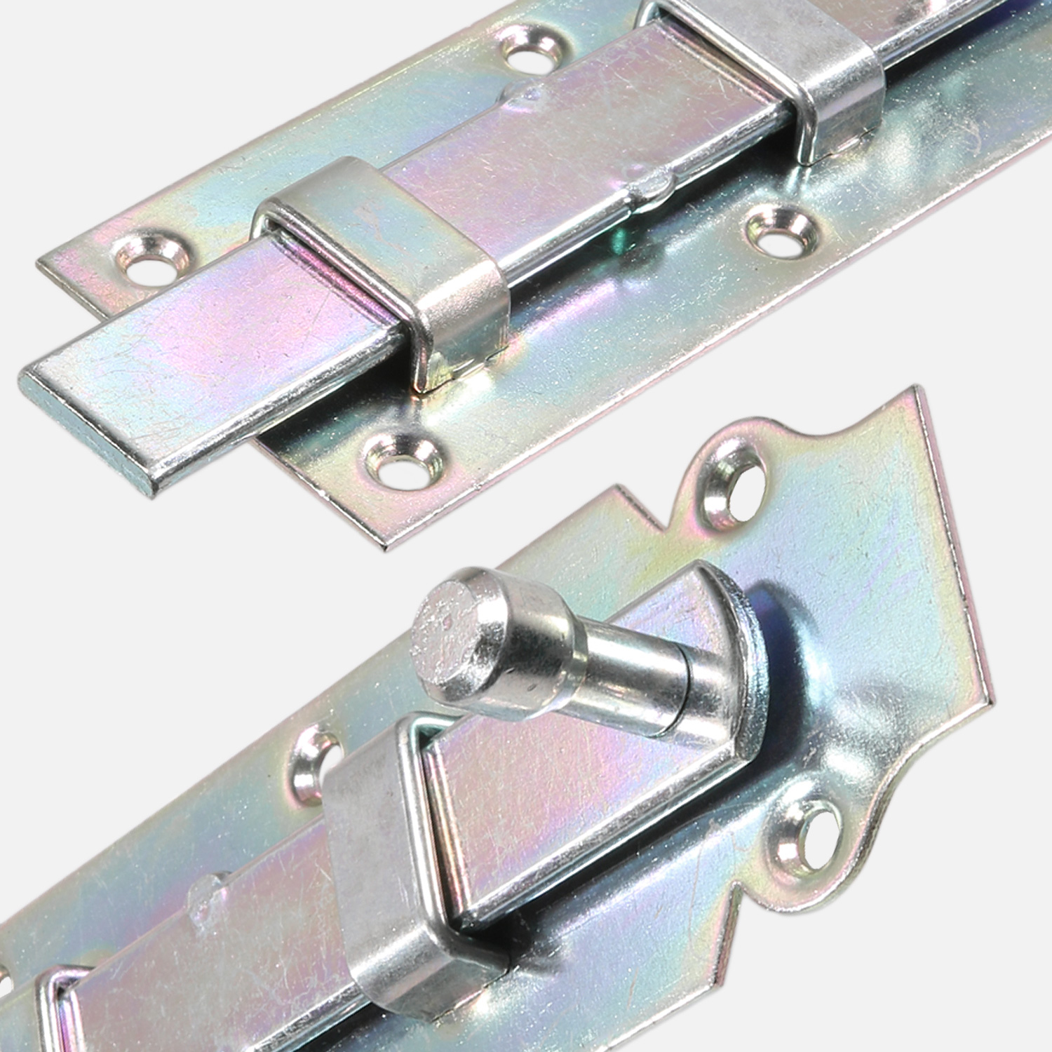 1 Fensterriegel, dickschichtpassiviert, gerade, Schlaufe - 100x30x11,5 mm