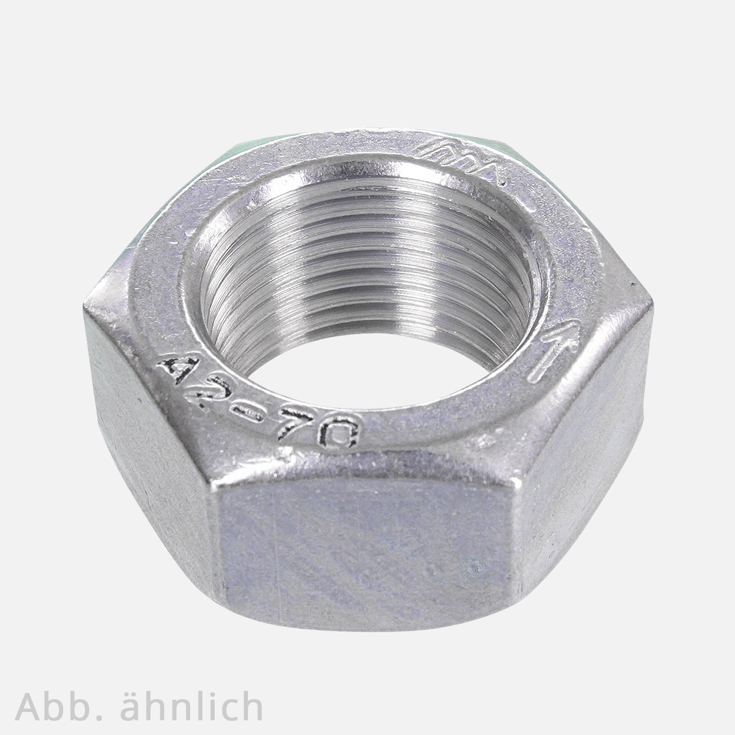 1 Sechskantmutter M20 - Fein-Linksgew. 1,5mm - niedr. Form B - A2 - DIN 439