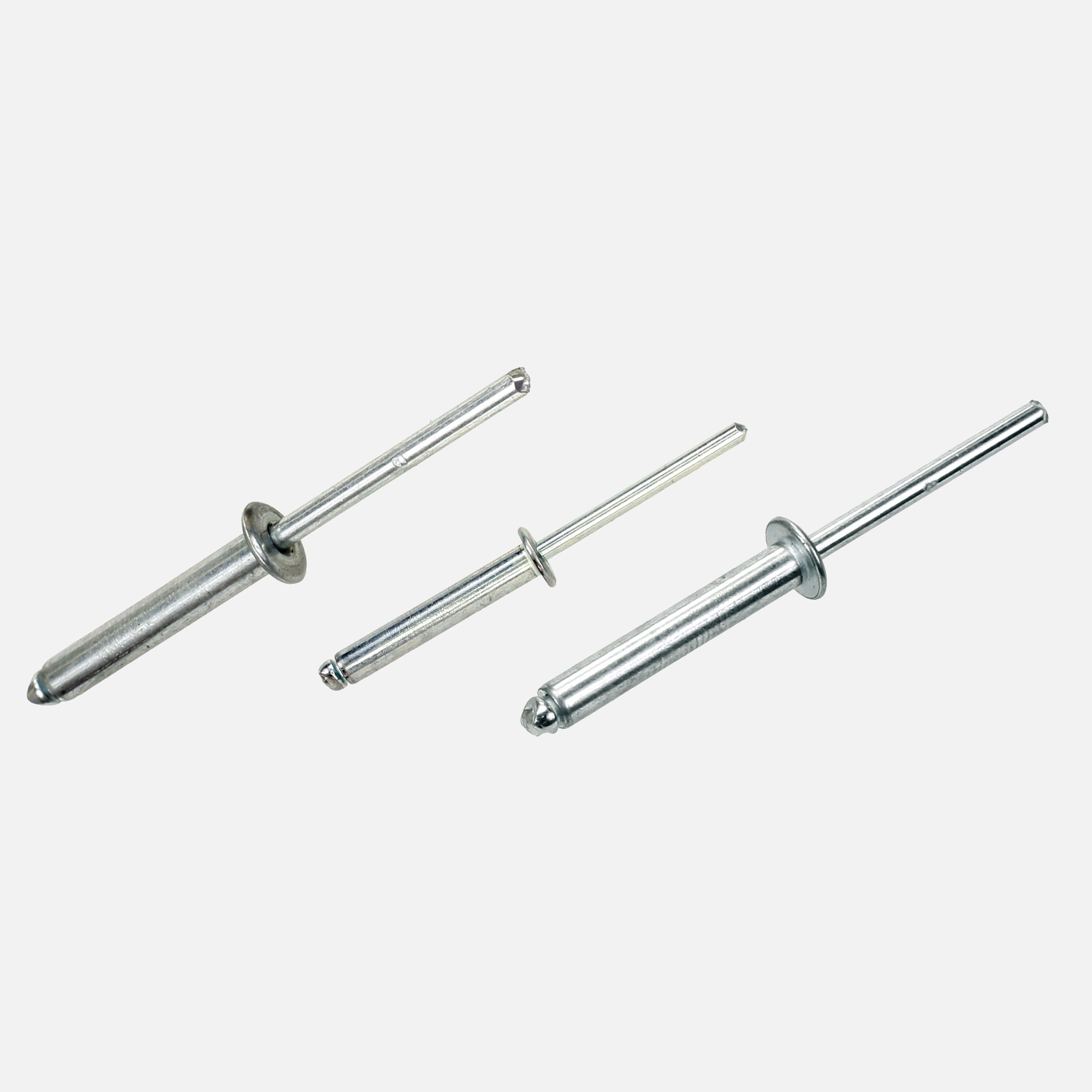 500 Blindnieten Aluminium / Stahl - 4x10 mm - Flachkopf - DIN 7337