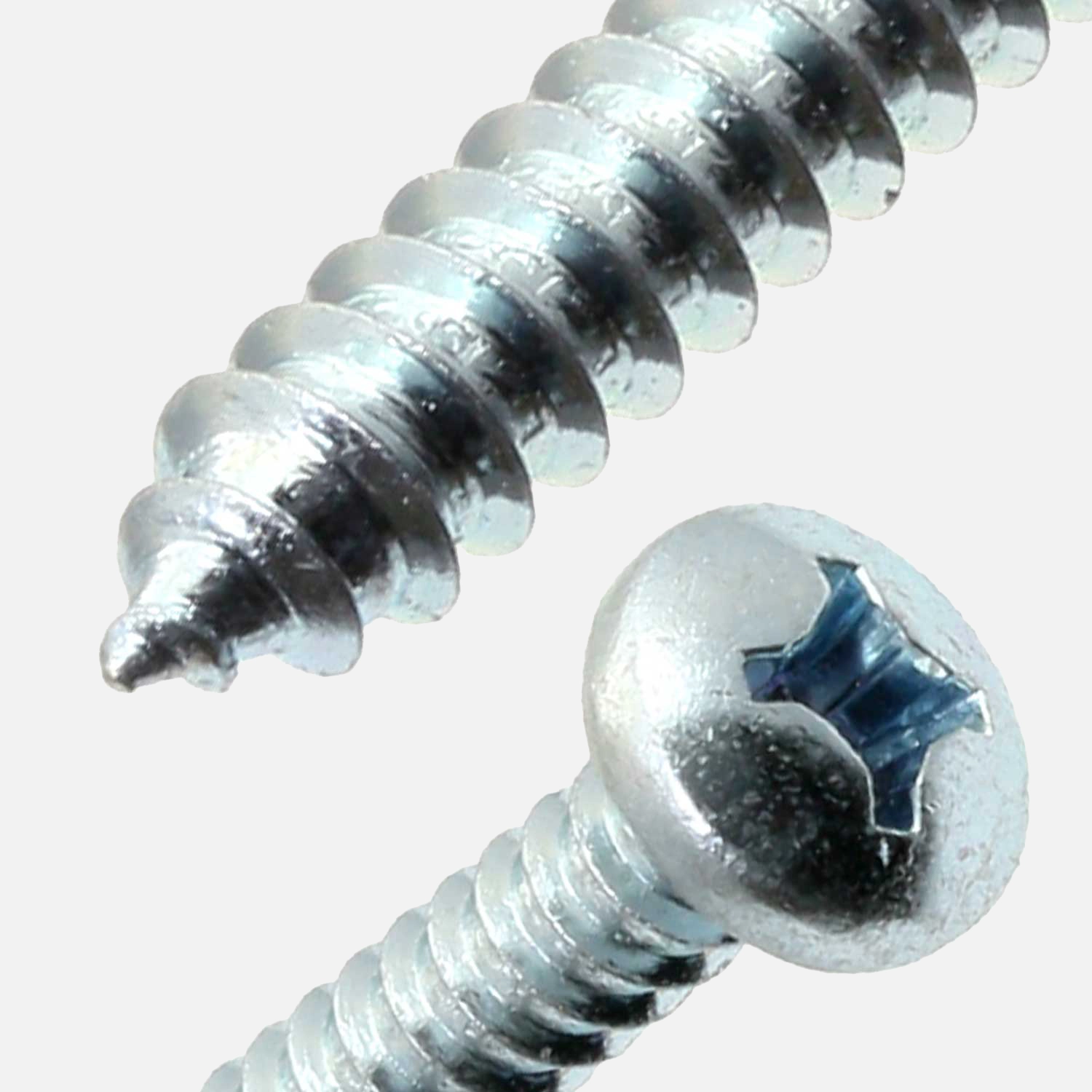 250 Blechschrauben DIN 7981 4,8x60 mm - Linsenkopf - PH - galvanisch verzinkt