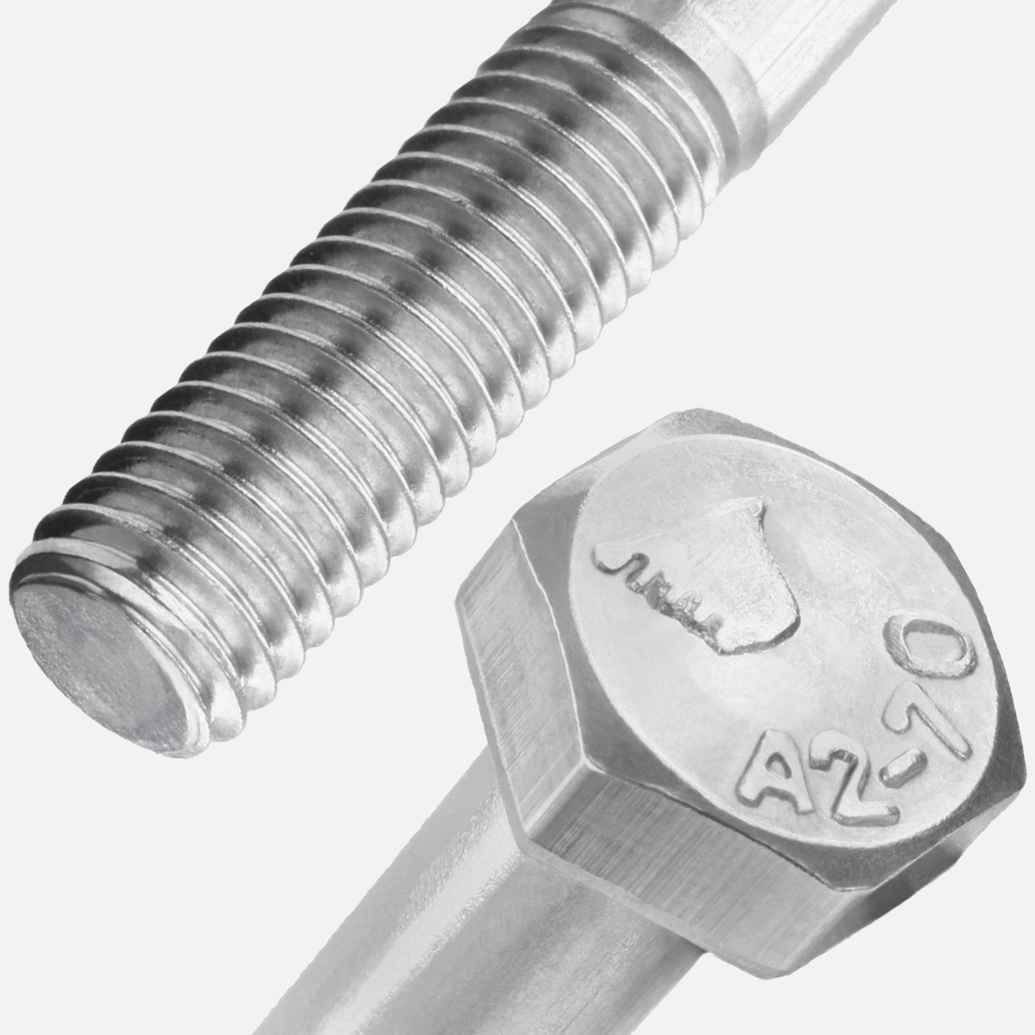 1 Sechskantschraube DIN 931 - M16x290mm - Edelstahl A2