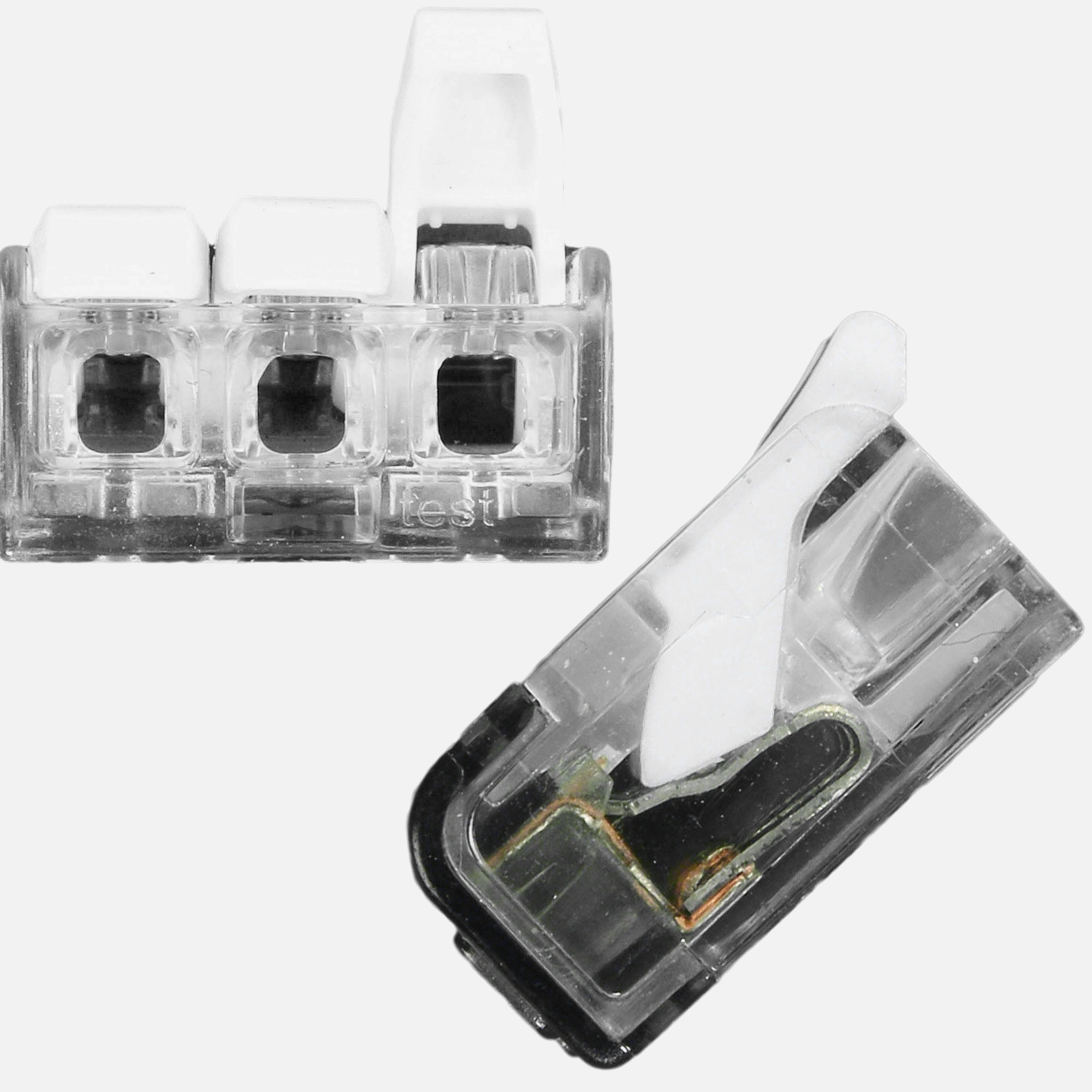 50 VDE Hebelklemmen, Verbindungsklemmen 0,2-4 mm Querschnitt,3-fach