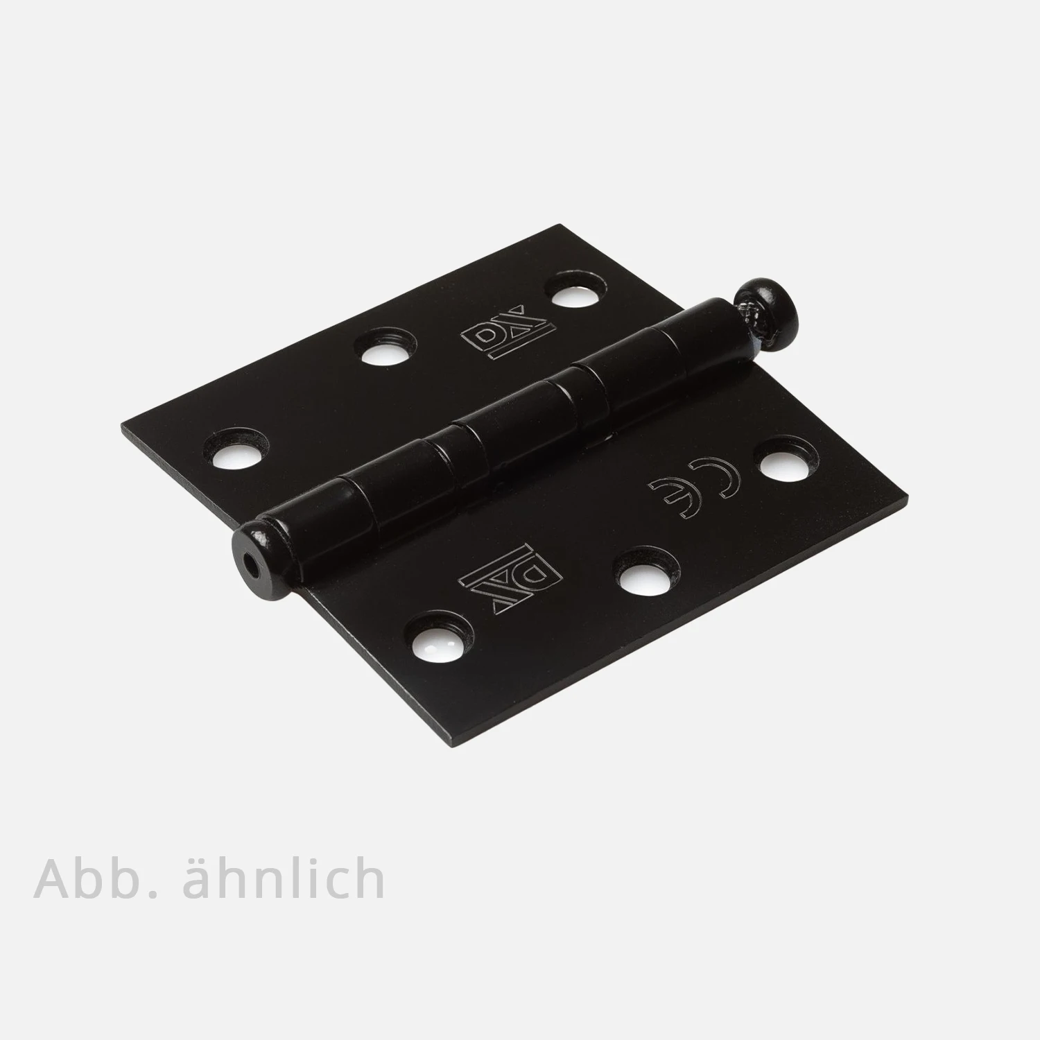 1 Kugelscharnier 76x76mm schwarz mit geraden Ecken