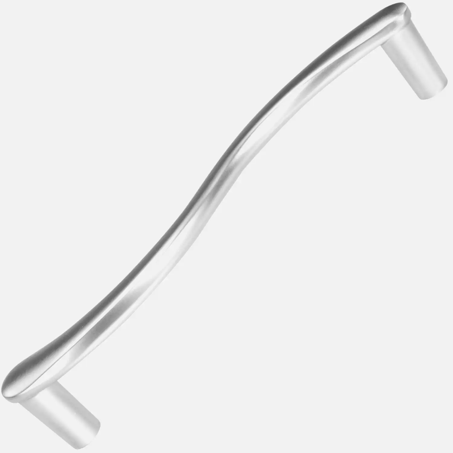 1 HSI Möbelgriff - Modern - gewellt - Zamak matt vernickelt 26x128mm