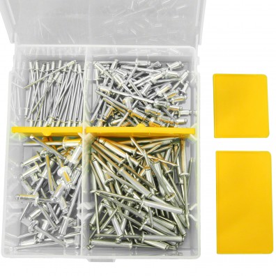 151 teiliges Blindnieten Sortiment von 2,4x4 mm bis 4,8x10 mm in stabiler Allit-Box