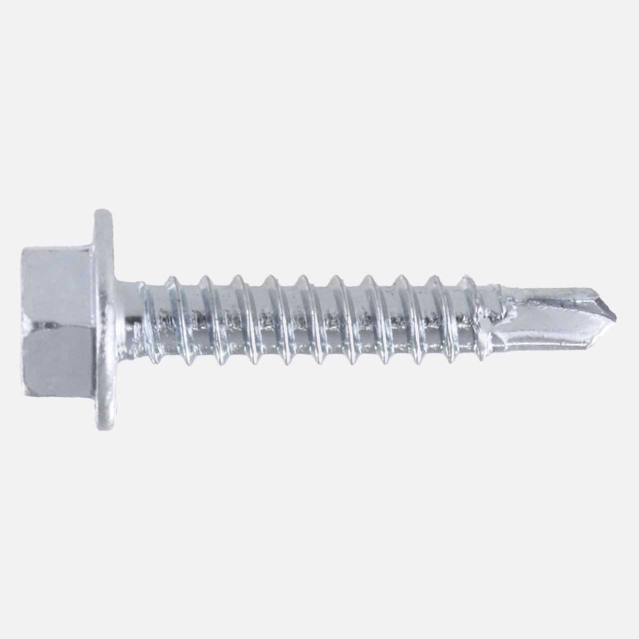100 Bohrschrauben Form K DIN 7504 mit Sechskant verzinkt 4,8x25