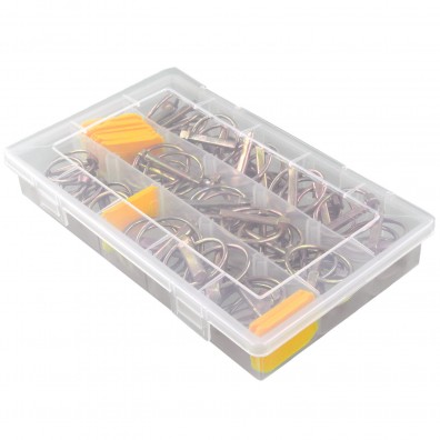 60 tlg Klappsplinte Sortiment - DIN 11023 - 4,5x42 bis 10x42 - verzinkt 