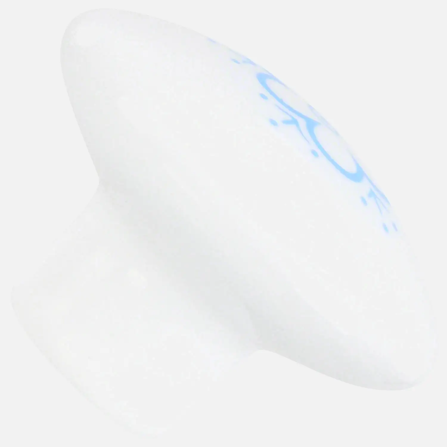 1 HSI Möbelknopf - Pilz Porzellan Blume weiß 35mm