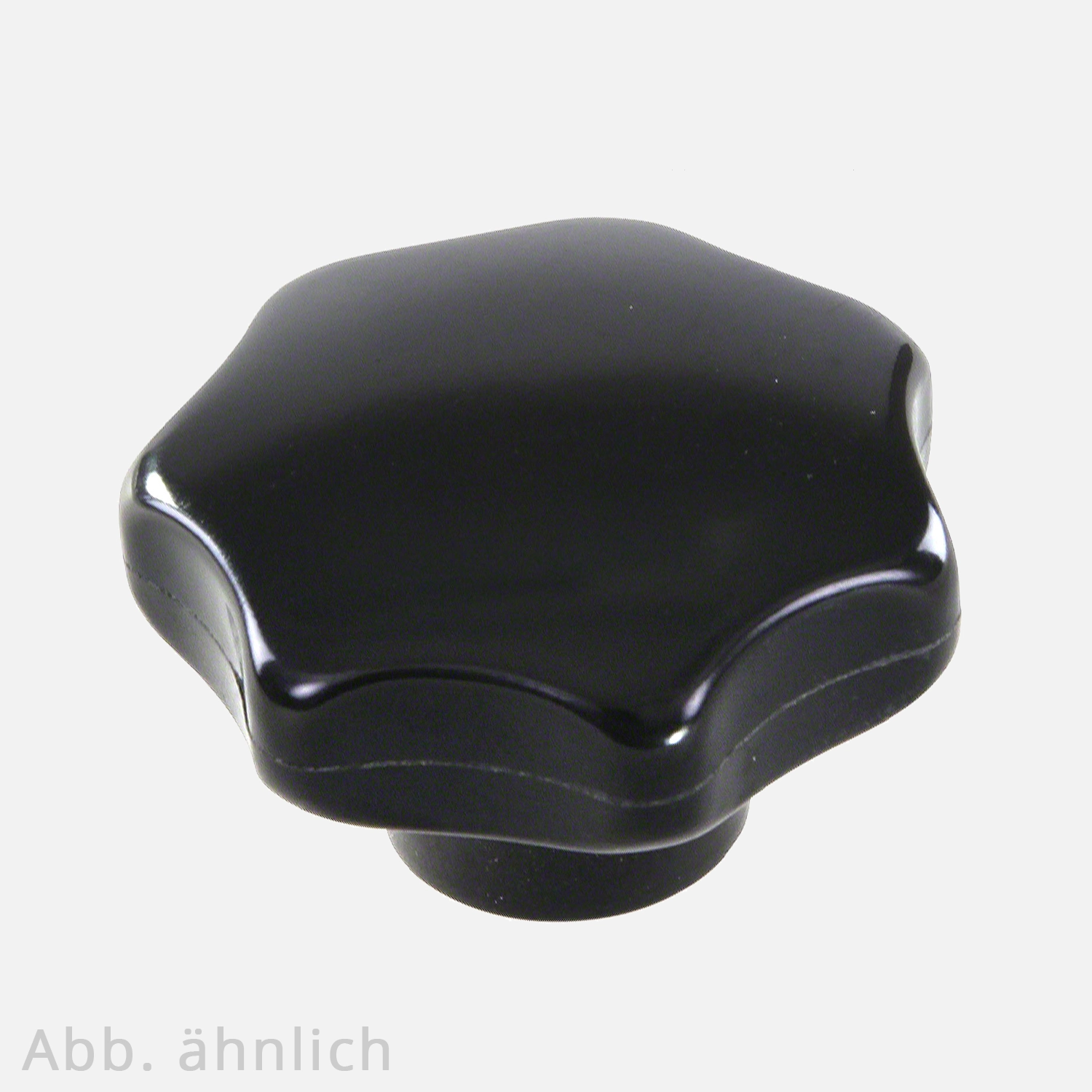 10 Sterngriffe M8, Kunststoff, 50mm Griff-Ø, DIN 6336, Messing Gewindebuchse