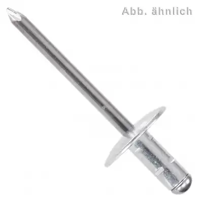 Blindniete | großer Flachkopf | Typ MB | Alu / Edelstahl A2 Dorn