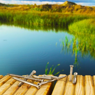 100 Terrassenschrauben 5,3x60mm - Edelstahl A2 - Senkkopf mit Torx Antrieb