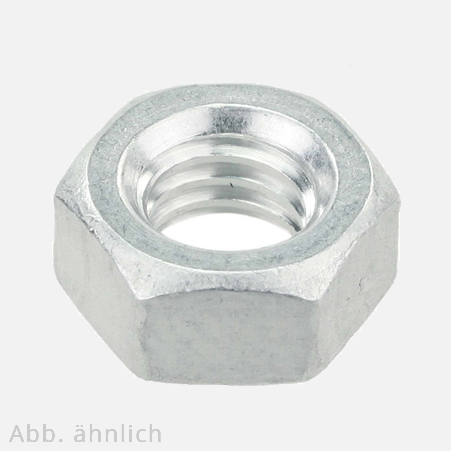 100 Sechskantmuttern M6 - Aluminium - DIN 934