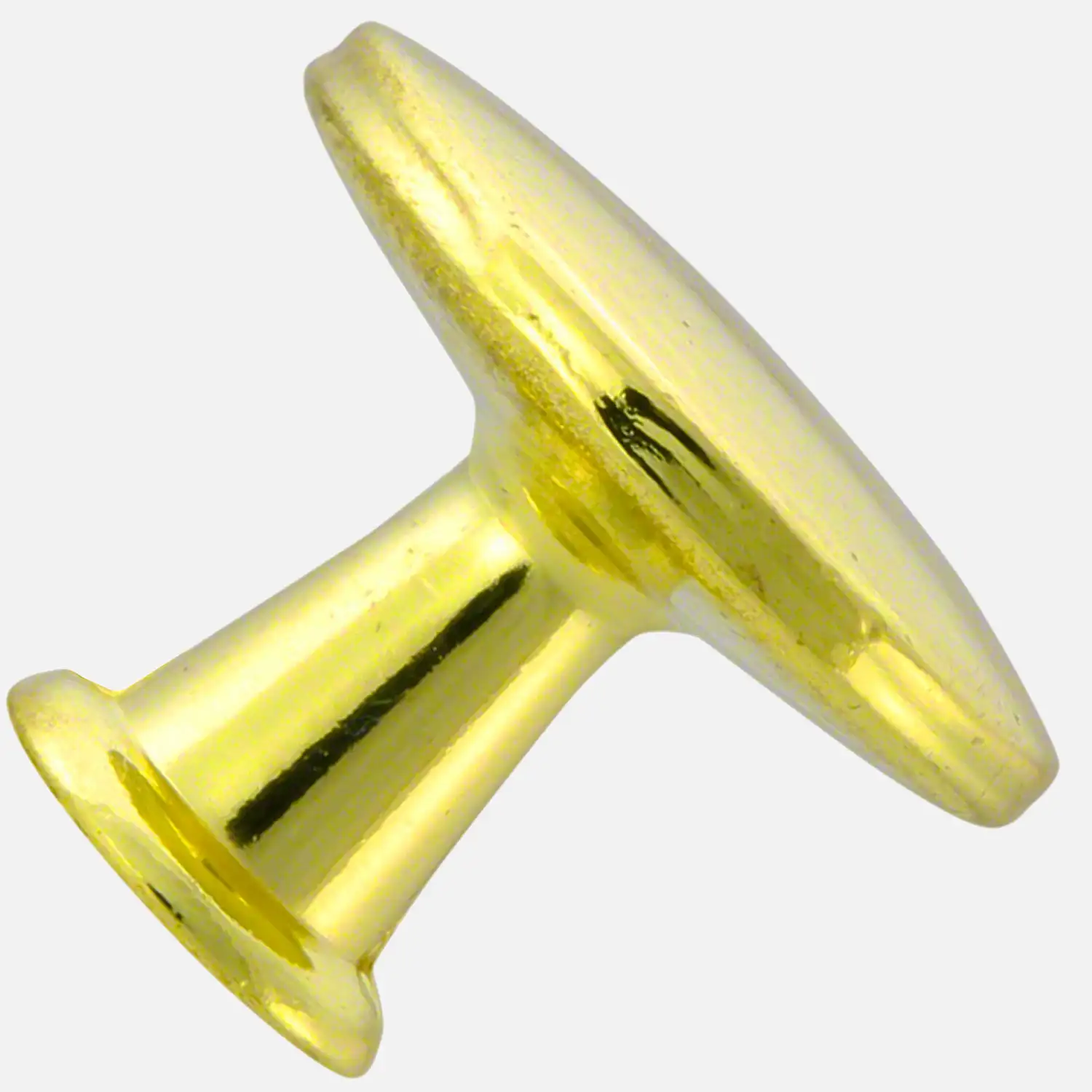 1 HSI Möbelknopf - Pilz Zamak vermessingt 25mm