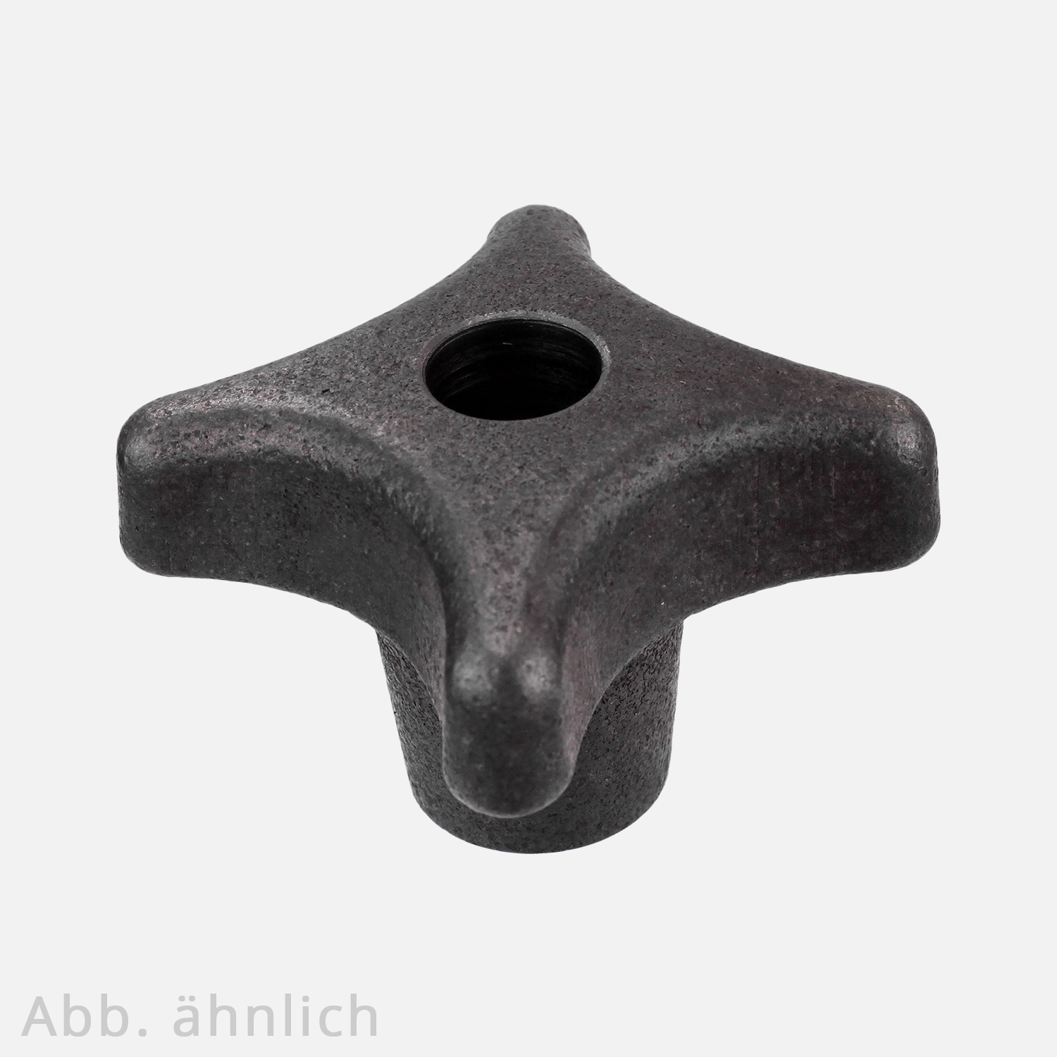 1 Kreuzgriff Grauguß DIN 6335 mit Gewindedurchloch D63 M12