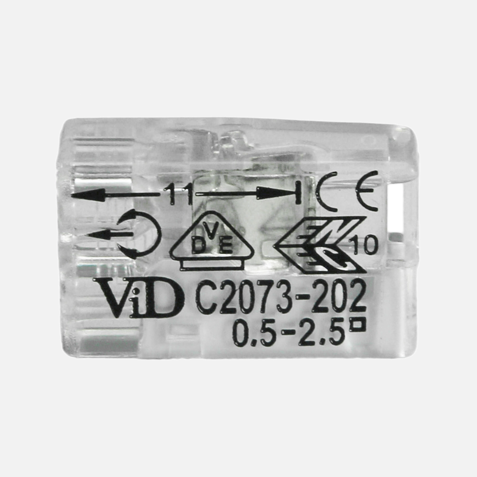 100 ViD Steckklemmen / Federzugklemmen - Polzahl: 2