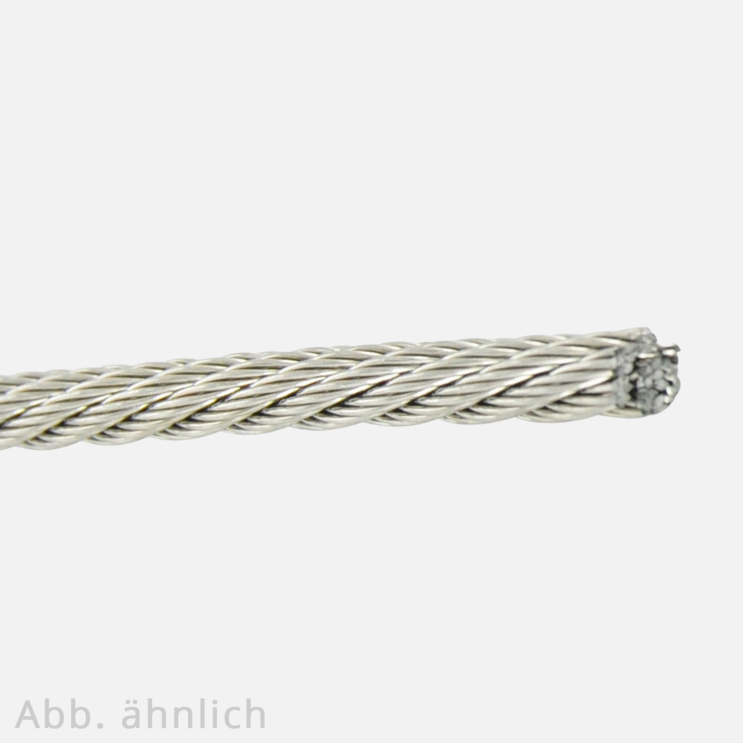1 Meter Edelstahl-Drahtseil 7X19 flexibel, 4mm, Edelstahl A4