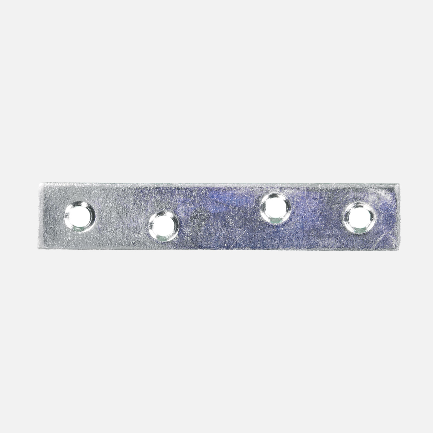 1 Flachverbinder, blau verzinkt - 80x15x2 mm