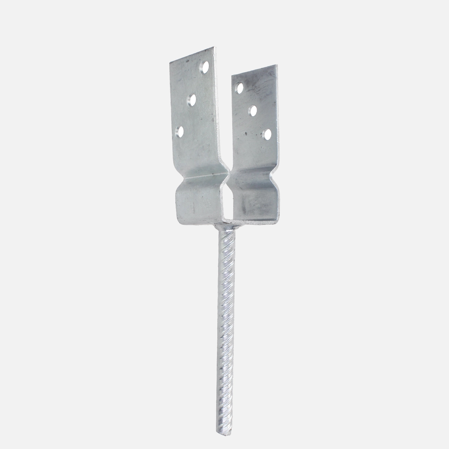 1 Alberts U-Pfostenträger mit Dolle 200mm feuerverzinkt mit Auflage 60mm für 70mm