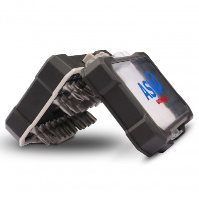 31-tlg. Waterproof Bit Sortiment, mit Bithalter, PH-,PZ-,TX-,SI-,HEX - Bits