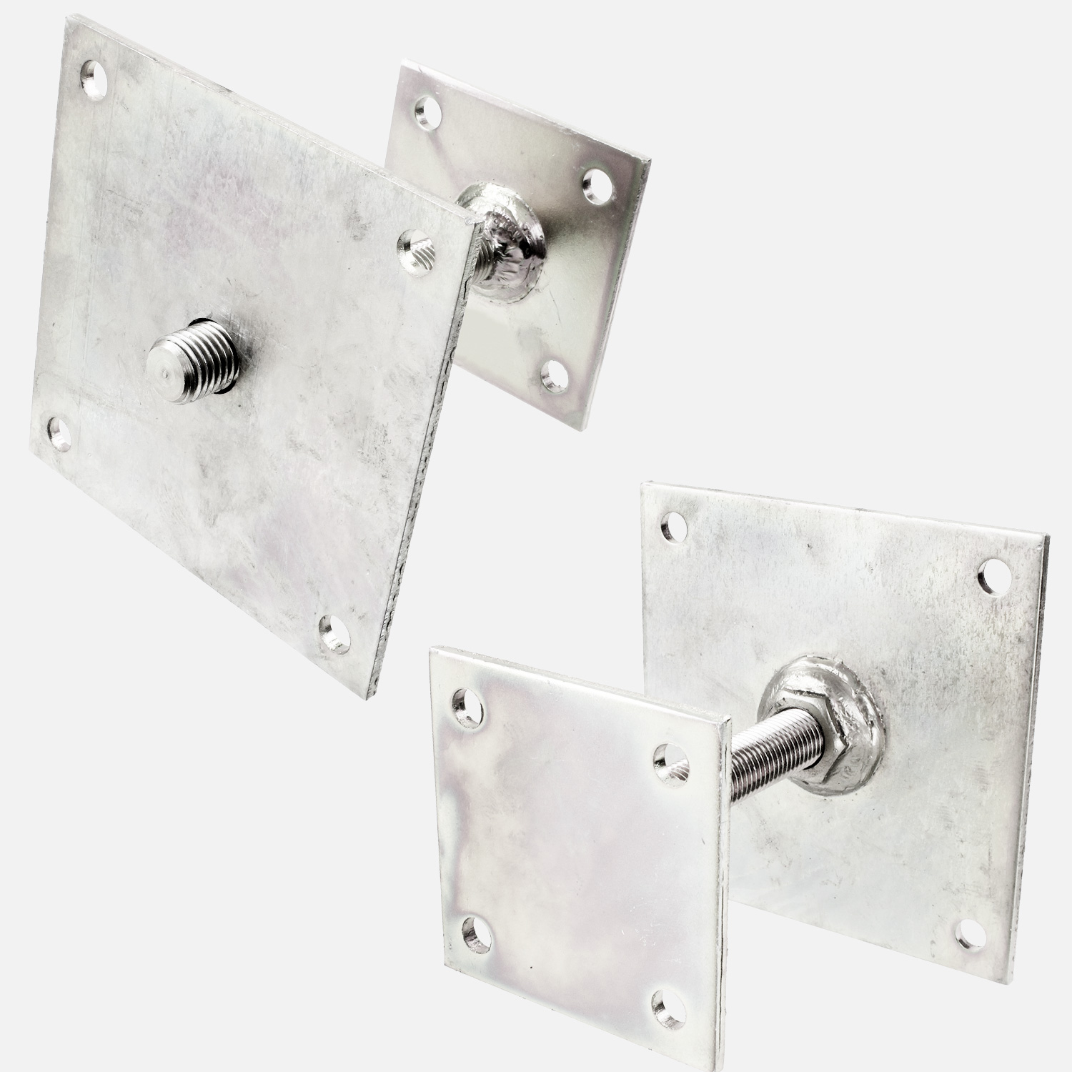 1 I-Pfostenträger, dickschichtpassiviert, aufdübelbar - höhenverstellbar, 150x150 mm