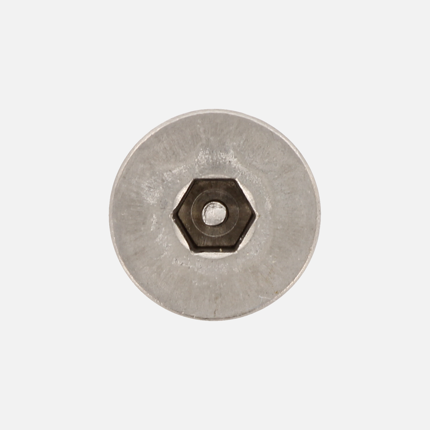 Sicherheitschrauben, Senkkopf, Antrieb Hex mit Loch/Tamper 2, Edelstahl A2 - Kopf