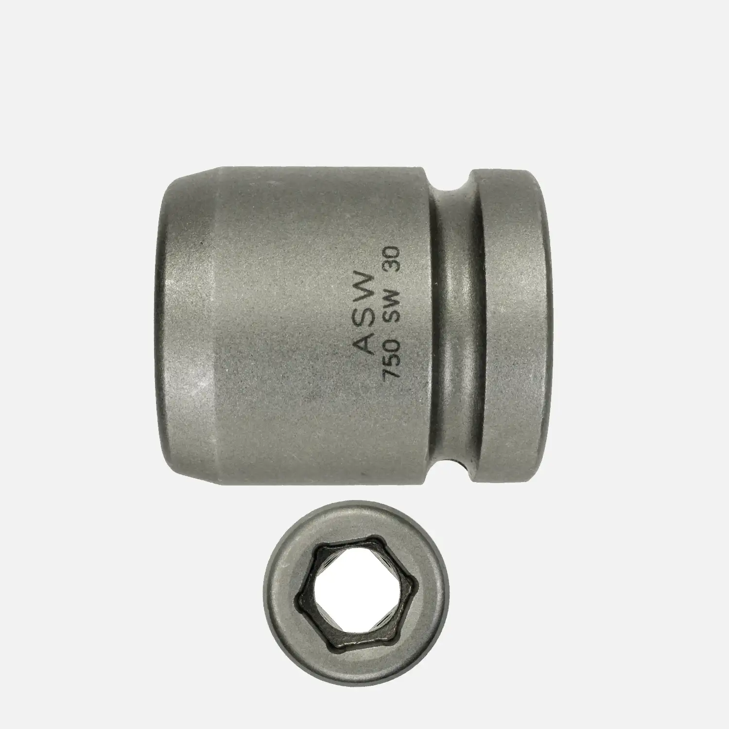 1 ASW Stecknuss, Antrieb 1" H 25 - Innensechskant,Länge 60 mm, SW 30