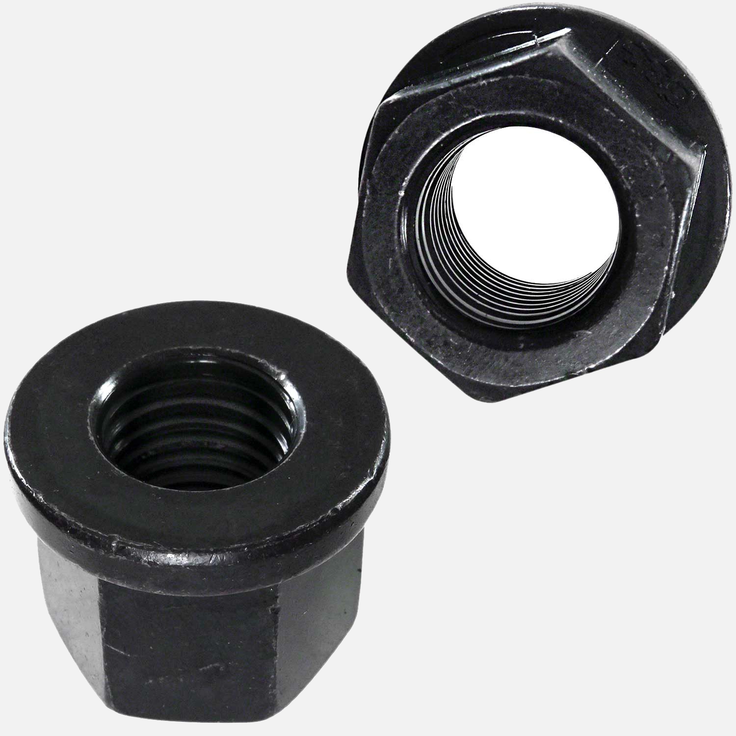 1 Sechskantmutter M27 - DIN 6331 - mit Bund - blank