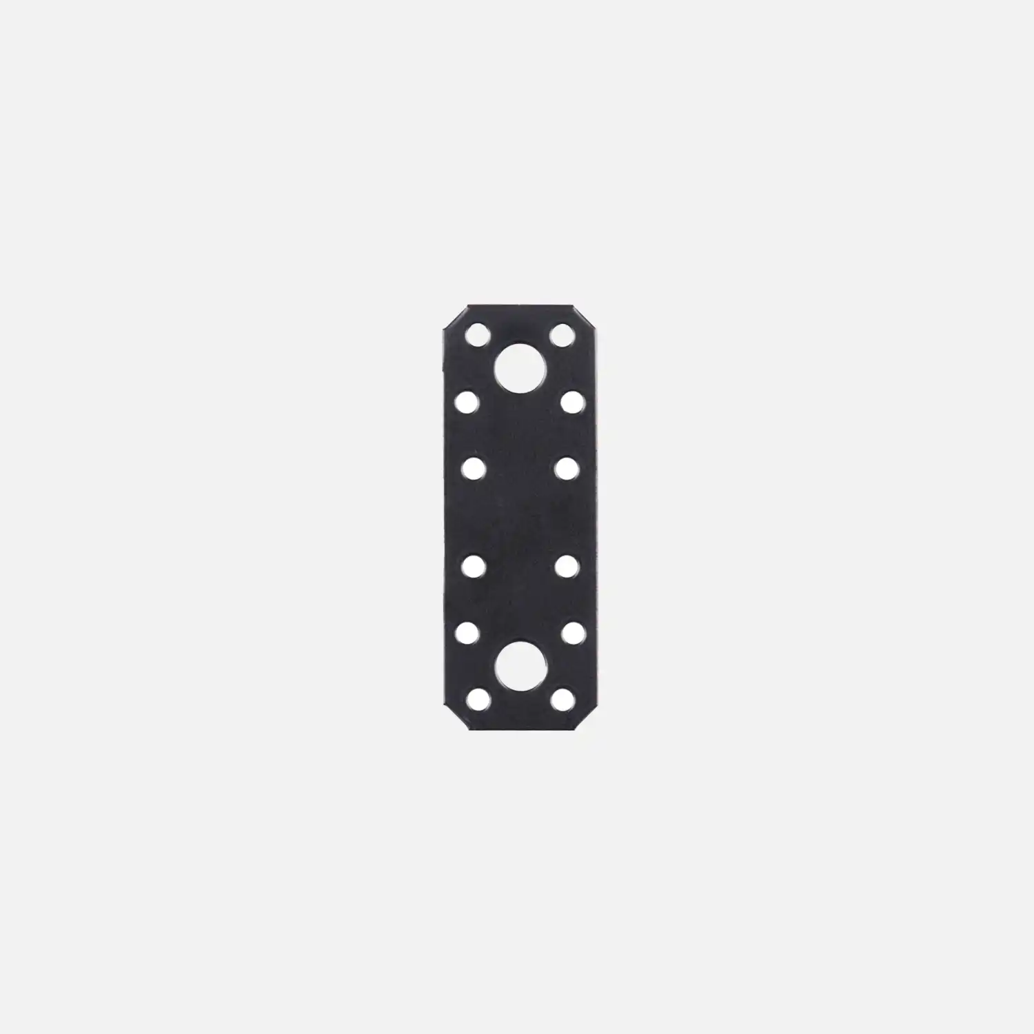 1 Alberts Flachverbinder - verzinkt - schwarz - kunststoffbeschichtet - 96 x 35 x 2,5 mm