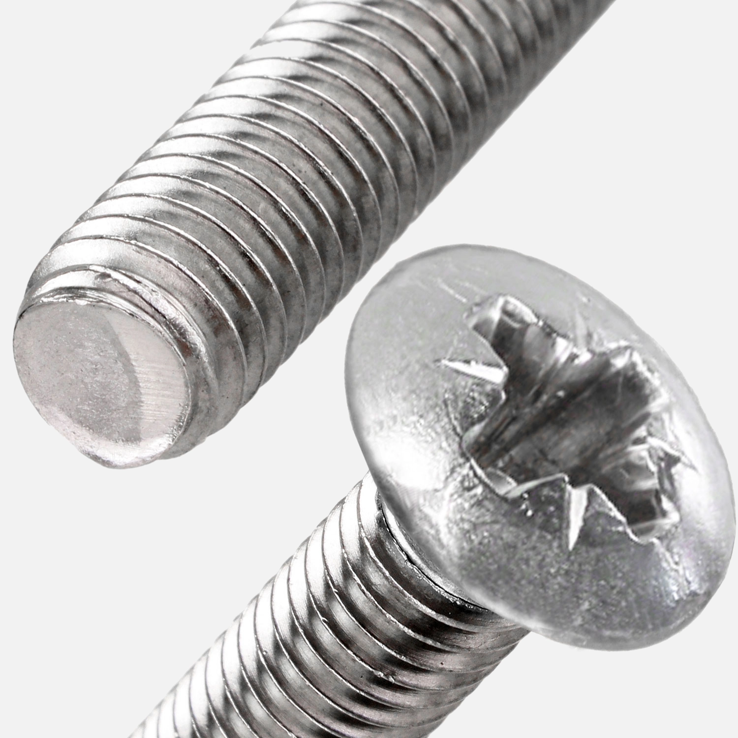 1000 Senkschrauben DIN 966 Edelstahl A2 Pozidriv Linsenkopf 2x14