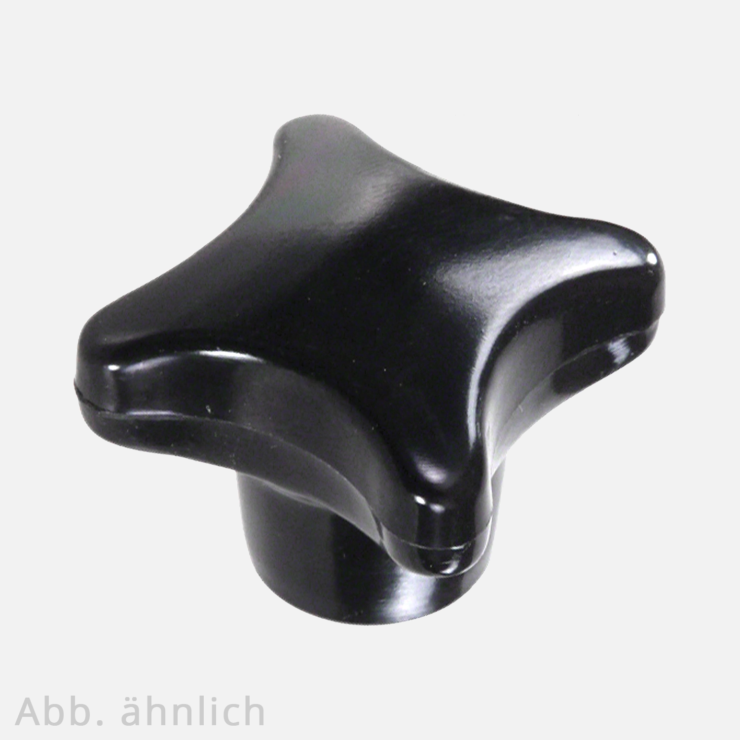 10 Kreuzgriffe M10, Kunststoff, 50mm Griff-Ø, DIN 6335, verzinkte Gewindebuchse