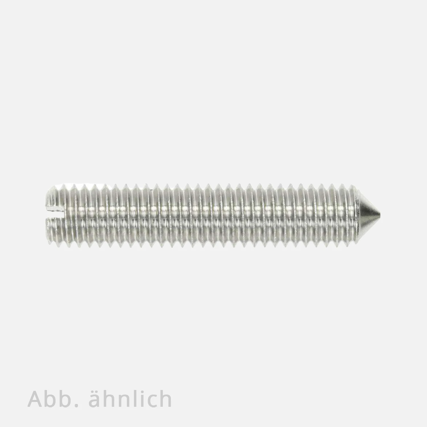 Gewindestift | DIN 553 | Schlitz und Spitze | Edelstahl A4