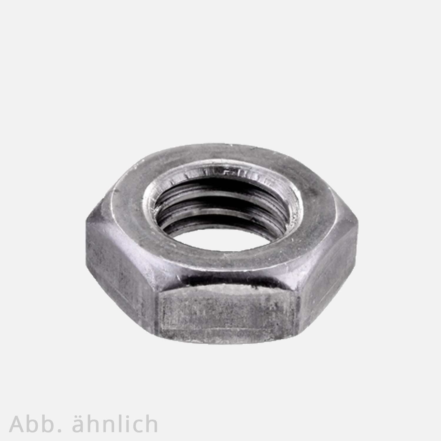 Sechskantmutter | DIN 936 | niedrige Form | mit Fase | SW | blank