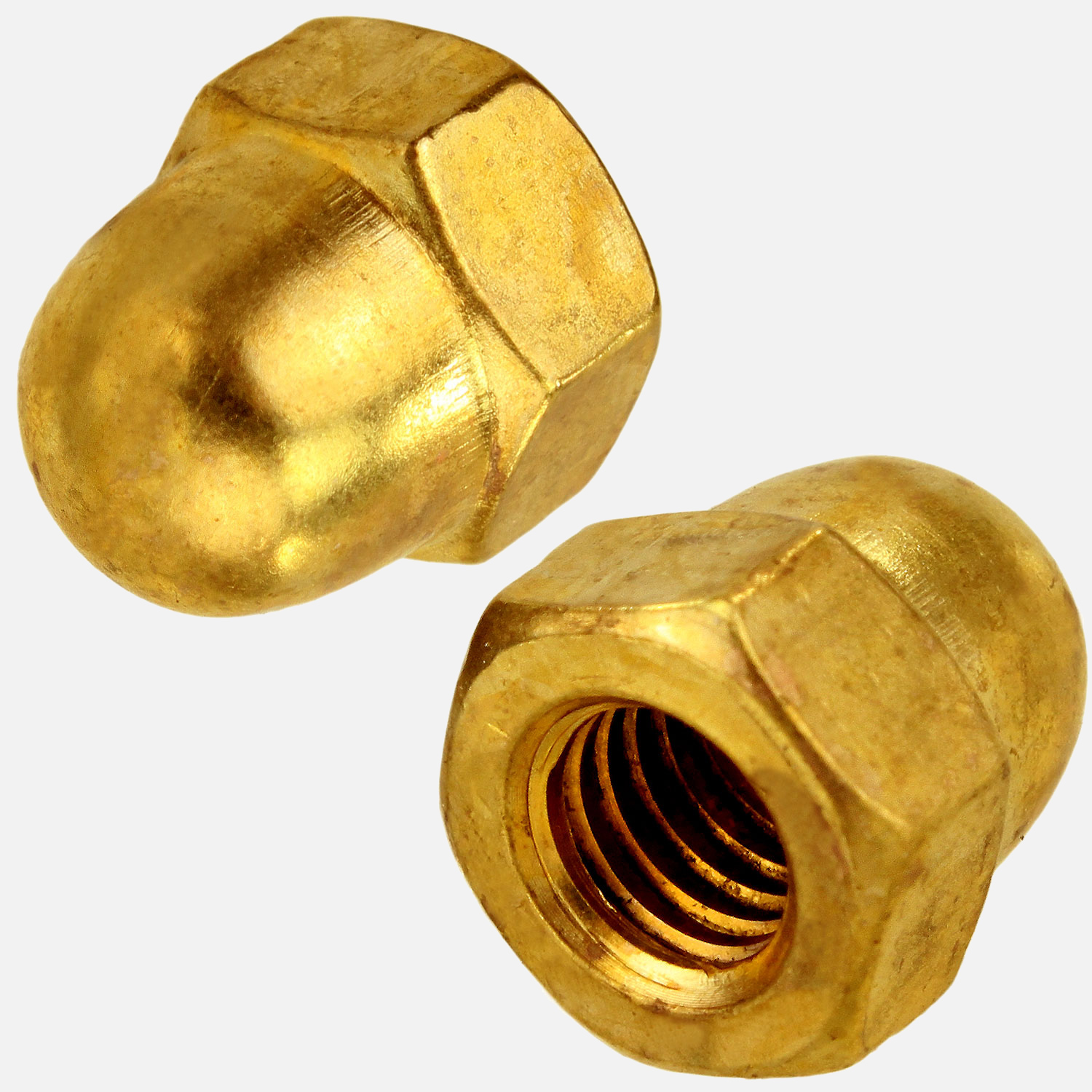 1 Hutmutter DIN 1587 Messing M10