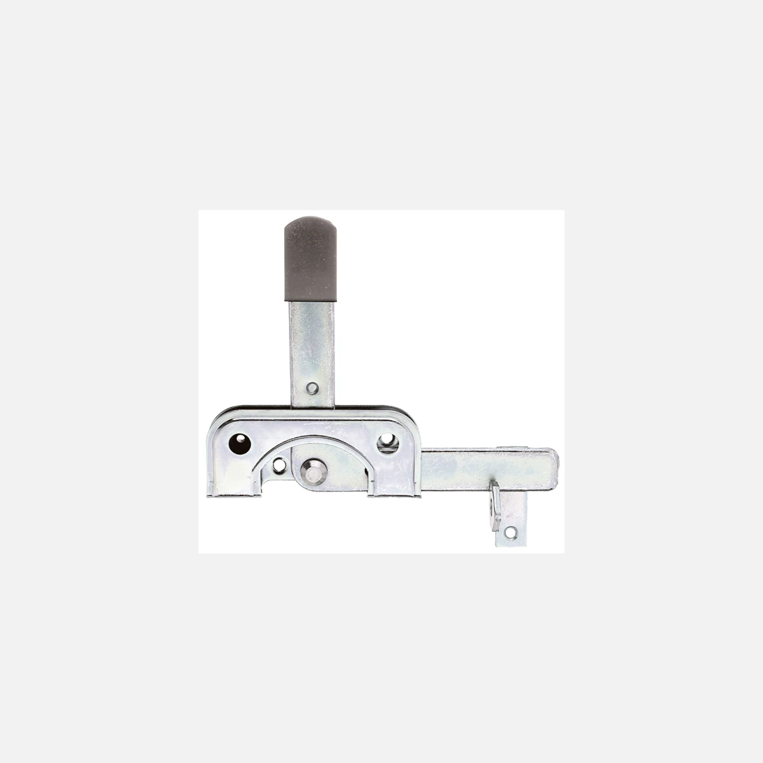 1 Gartentorfalle, dickschichtpassiviert, schmal, Klinkhaken - Grundplatte 120x50 mm