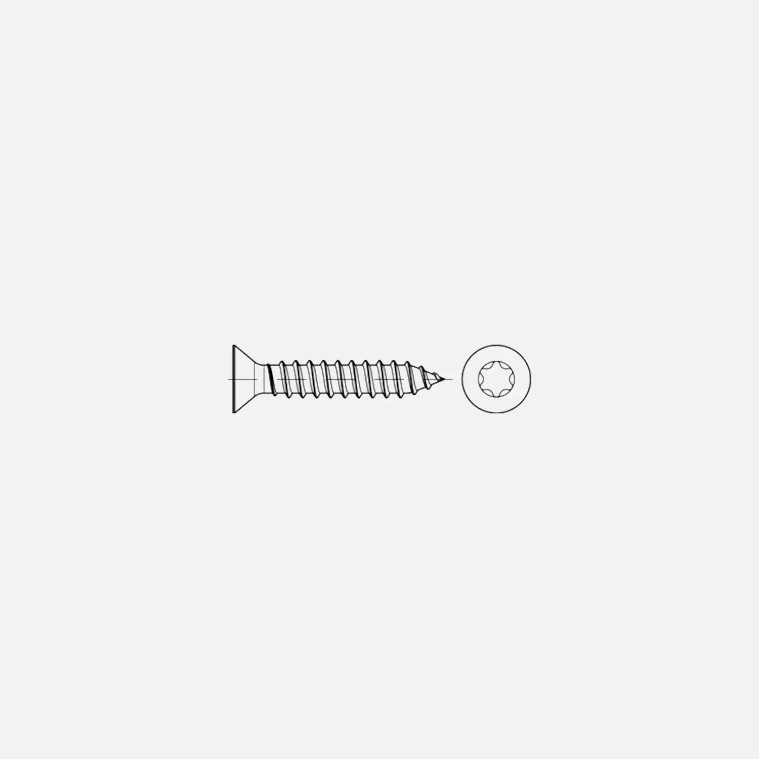 500 Blechschrauben DIN 7982 - 5,5x13 mm - Senkkopf - Torx - galv. verzinkt