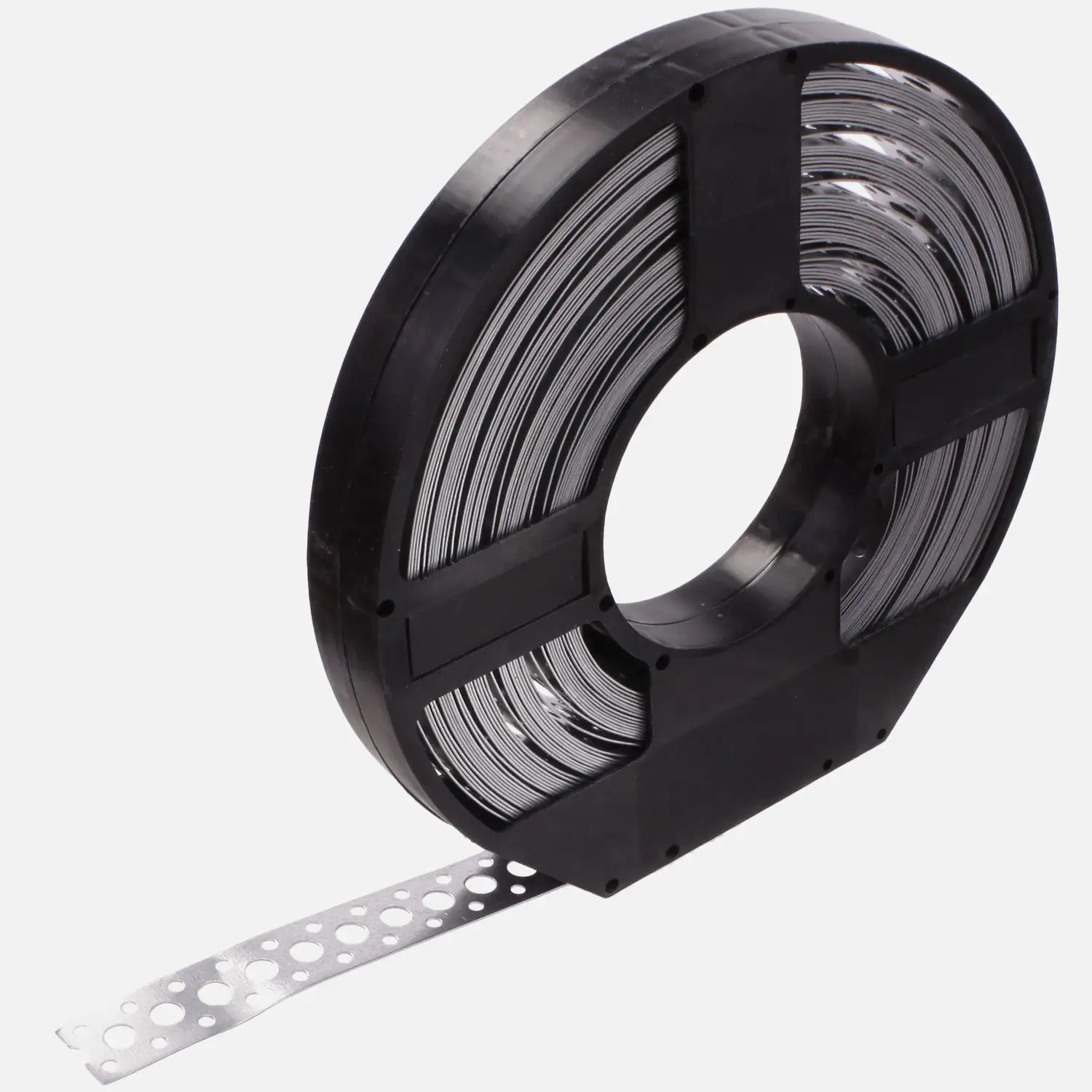 25 m Lochband in Kunststoff Abrollbox verzinkt 25x0,75