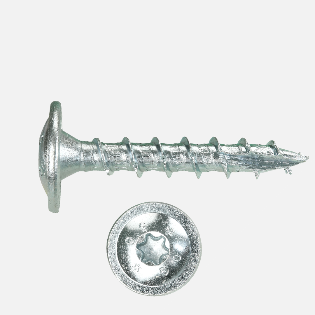 50 Pfostenschrauben 8x50mm -Ruspert C3 grau - Tellerkopf TX40