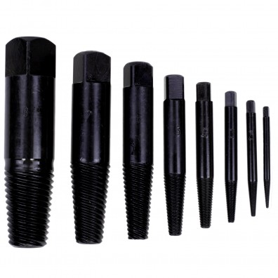 8tlg Schraubenausdreher-Satz - Gr. 1 - 8 (M3 - M45 Schrauben) - CV-Stahl