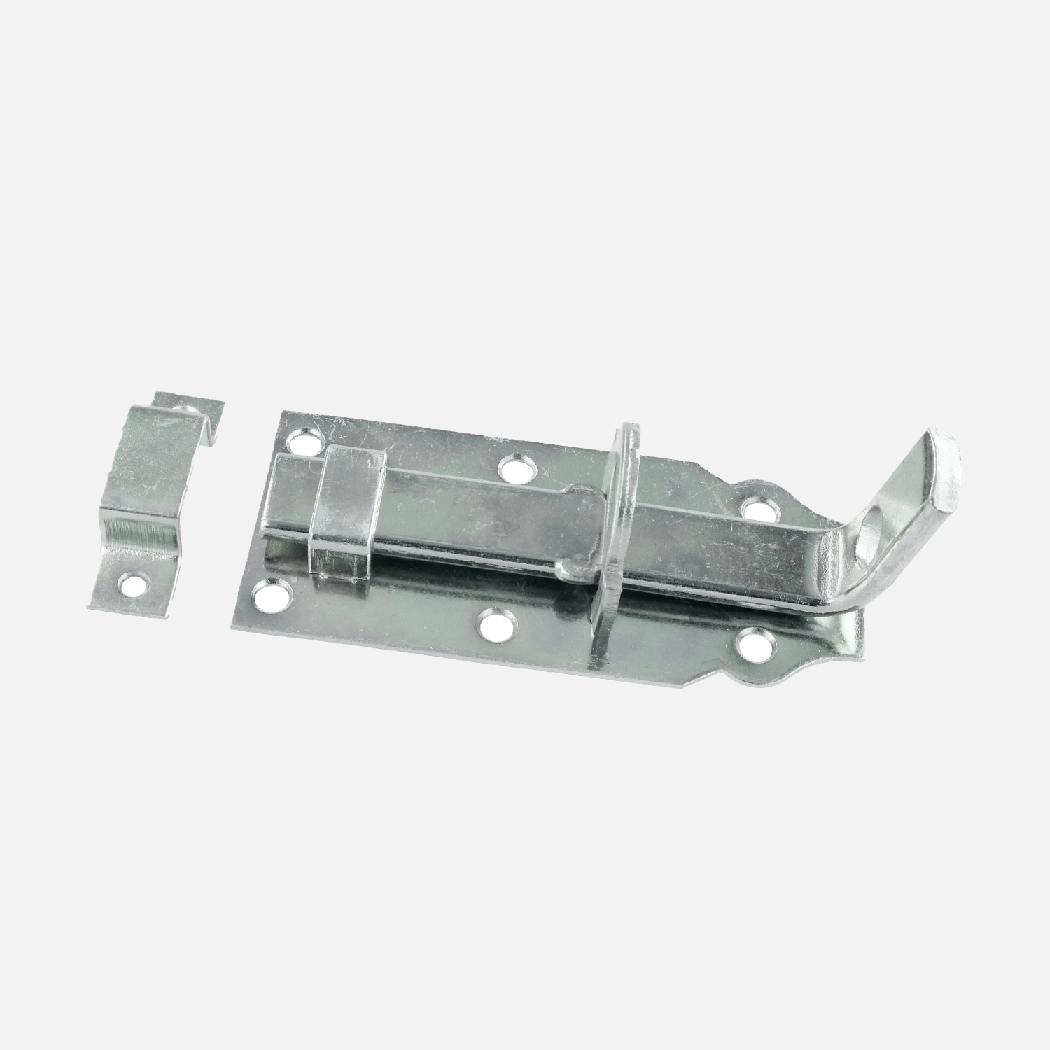 1 Schlossriegel, dickschichtpassiviert, gerade, Schlaufe - 100x44 mm