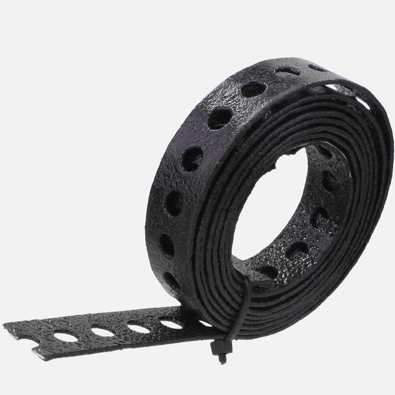 1,5 m Lochband verzinkt schwarz kunststoffbeschichtet 20x1