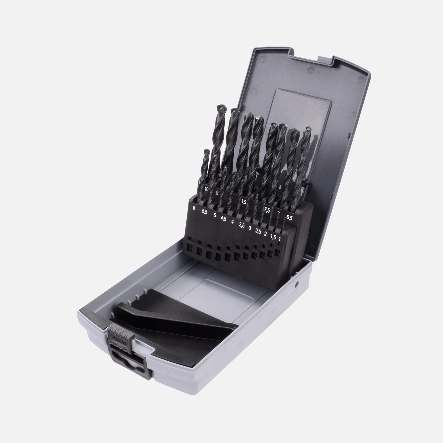 19 tlg Sortiment DIN 338 Spiralbohrer HSS-R Rollgewalzt in Rosebox 1 mm - 10 mm