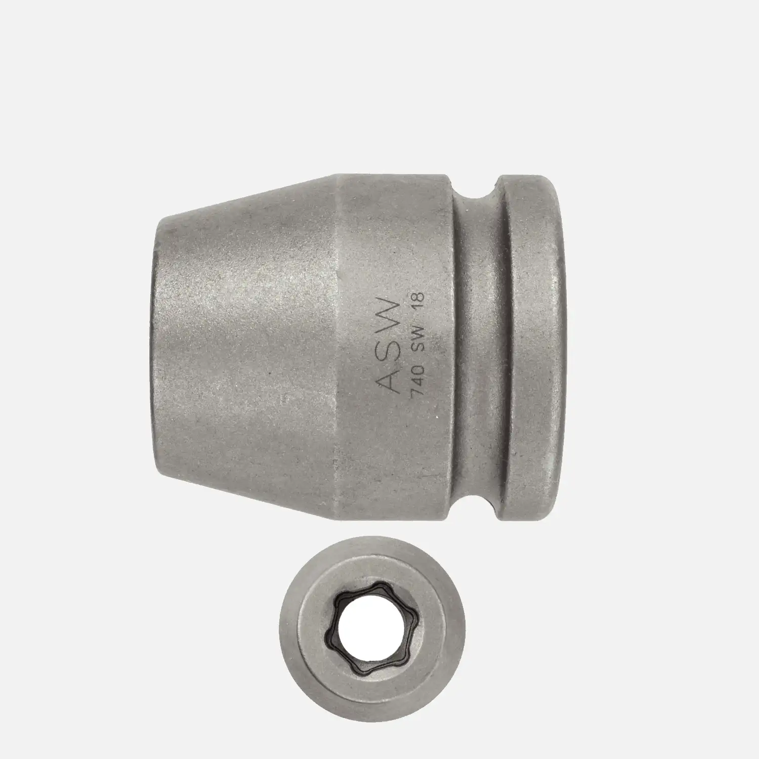 1 ASW Stecknuss, Antrieb 3/4"H 20 - Innensechskant,Länge 50 mm, SW 18