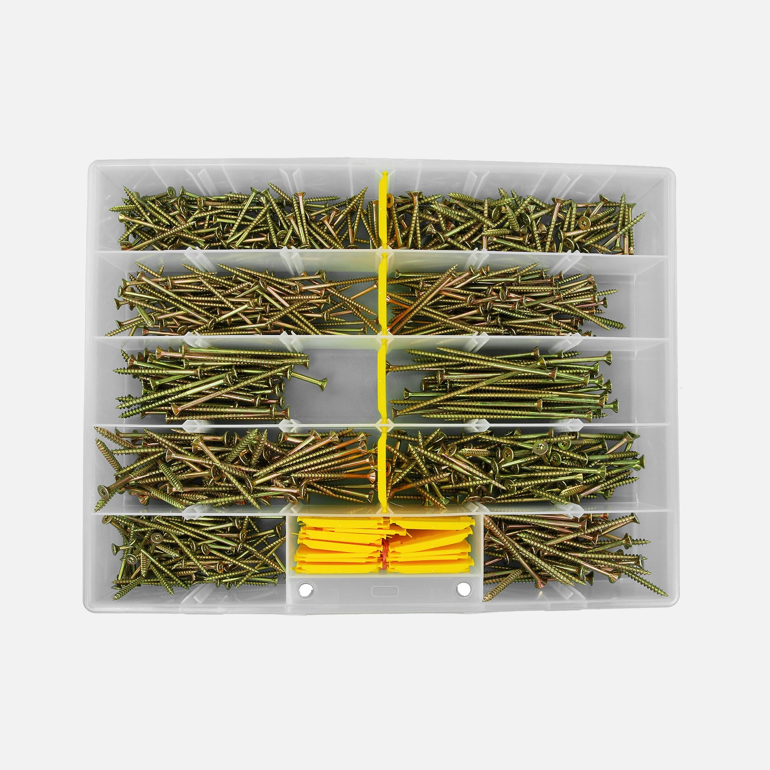 700 tlg Spanplattenschrauben Sortiment Senkkopf gelb Torx 4x40 bis 5x100